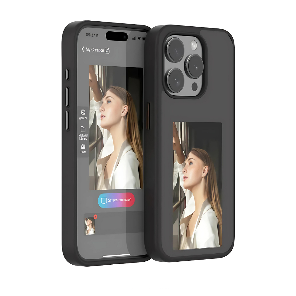 Etui na telefon z ekranem E-Ink