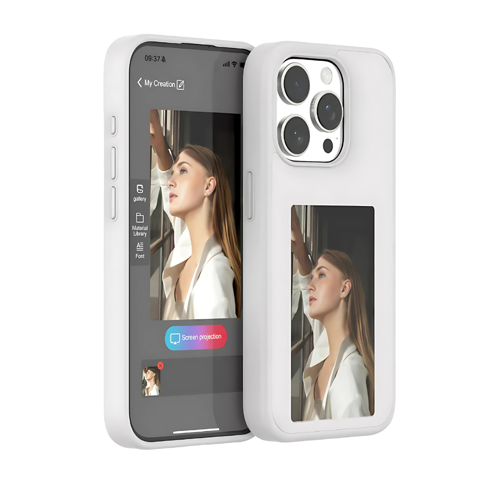 Etui na telefon z ekranem E-Ink