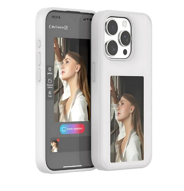 Etui na telefon z ekranem E-Ink