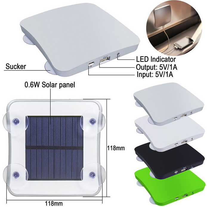 Przenośna ładowarka (power bank) solarna z przyssawkami
